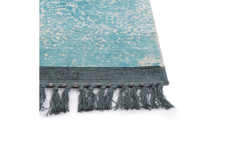 Tæppe Akarsu - Blå, beige, 140x200 cm - Tekstiler - Tæpper - Moderne tæppe - Viskosetæpper & kunstsilketæpper