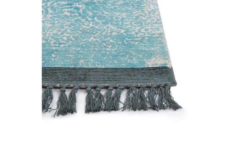 Tæppe Akarsu - Blå, beige, 80x150 cm - Tekstiler - Tæpper - Moderne tæppe - Viskosetæpper & kunstsilketæpper