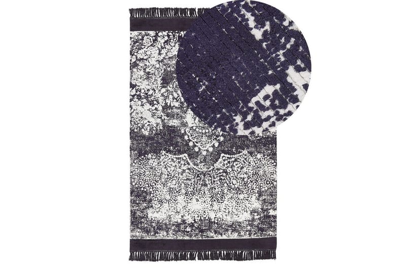 Tæppe Akarsu - Violet, hvid, 140x200 cm - Tekstiler - Tæpper - Moderne tæppe - Viskosetæpper & kunstsilketæpper