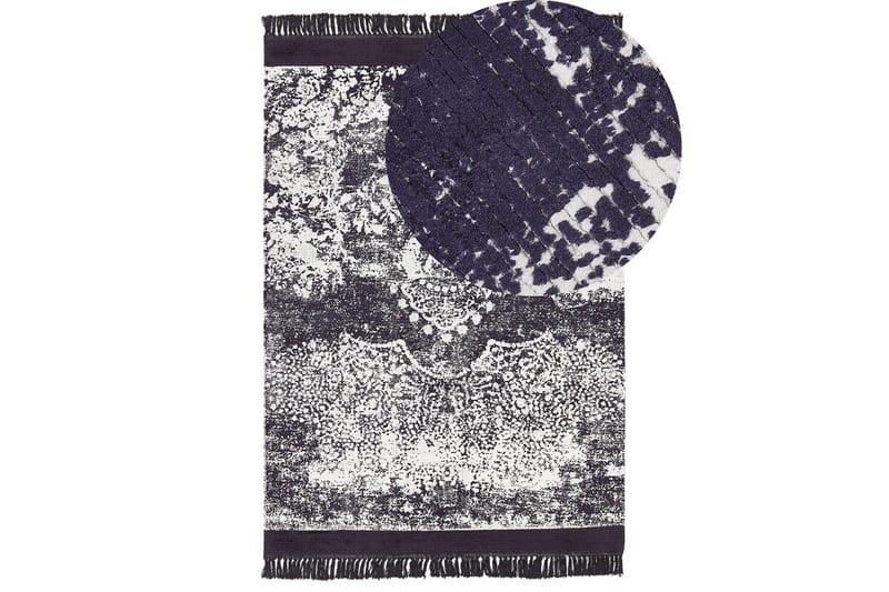 Tæppe Akarsu - Violet, hvid, 160x230 cm - Tekstiler - Tæpper - Moderne tæppe - Viskosetæpper & kunstsilketæpper