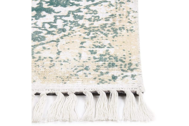 Tæppe Boyali - Beige, Grøn, 80x150 cm - Tekstiler - Tæpper - Moderne tæppe - Viskosetæpper & kunstsilketæpper