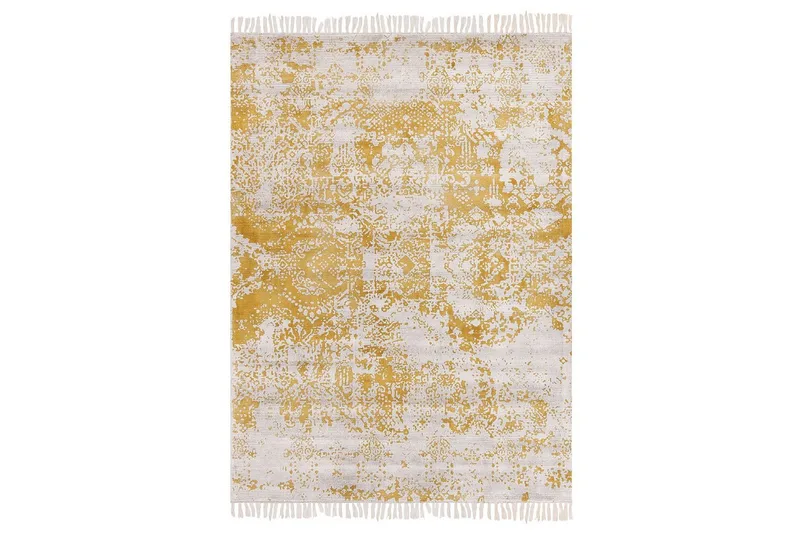 Tæppe Boyali - Beige, gul, 140x200 cm - Tekstiler - Tæpper - Moderne tæppe - Viskosetæpper & kunstsilketæpper