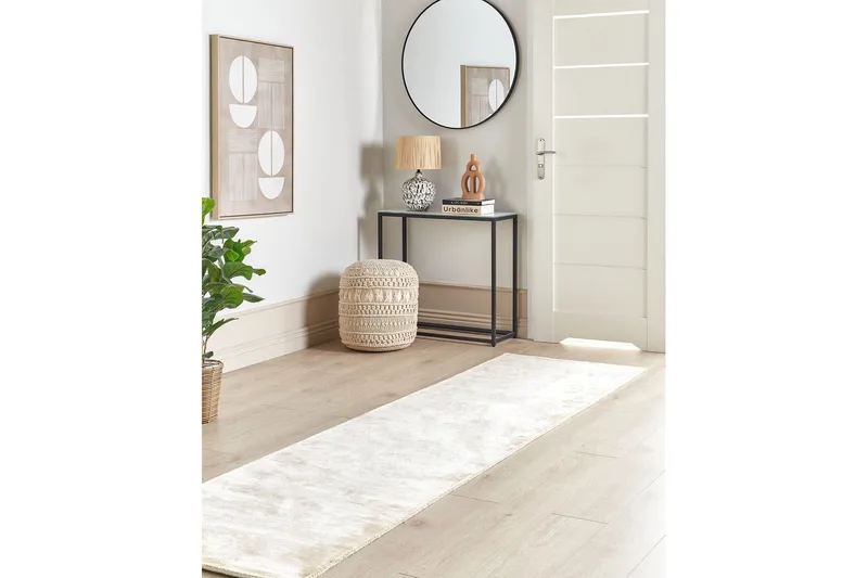Tæppe Gesi II - Beige, 80x300 cm - Tekstiler - Tæpper - Moderne tæppe - Viskosetæpper & kunstsilketæpper
