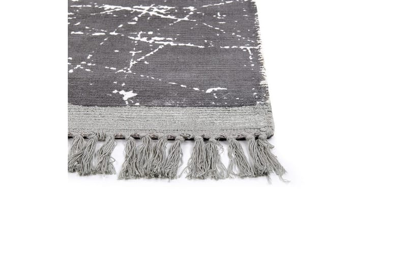 Tæppe Hanli - Grå, hvid, 160x230 cm - Tekstiler - Tæpper - Moderne tæppe - Viskosetæpper & kunstsilketæpper