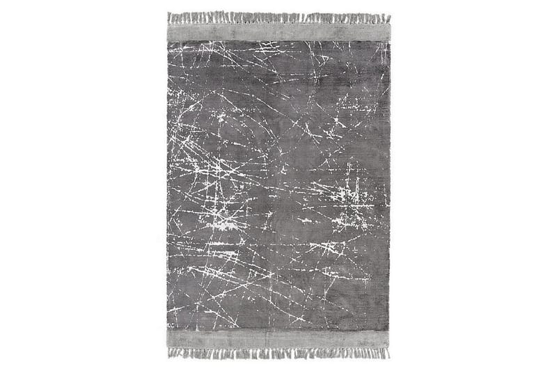 Tæppe Hanli - Grå, hvid, 160x230 cm - Tekstiler - Tæpper - Moderne tæppe - Viskosetæpper & kunstsilketæpper