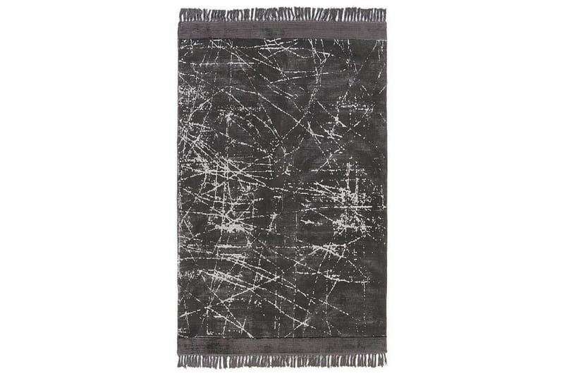 Tæppe Hanli, Mørkegrå, hvid, 140x200 cm