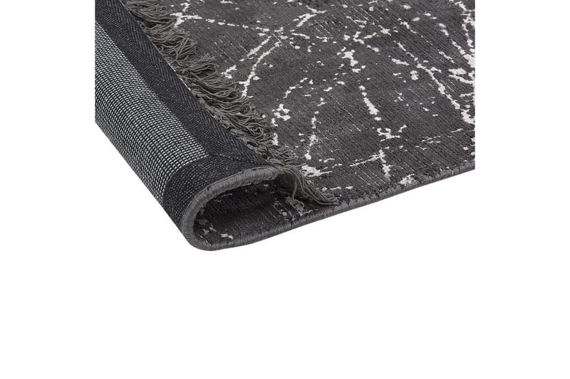 Tæppe Hanli - Mørkegrå, hvid, 160x230 cm - Tekstiler - Tæpper - Moderne tæppe - Viskosetæpper & kunstsilketæpper