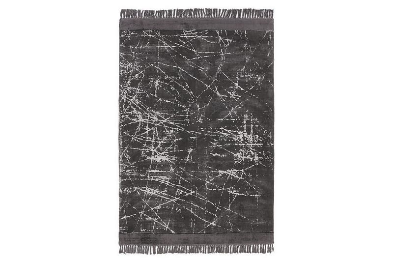 Tæppe Hanli, Mørkegrå, hvid, 160x230 cm