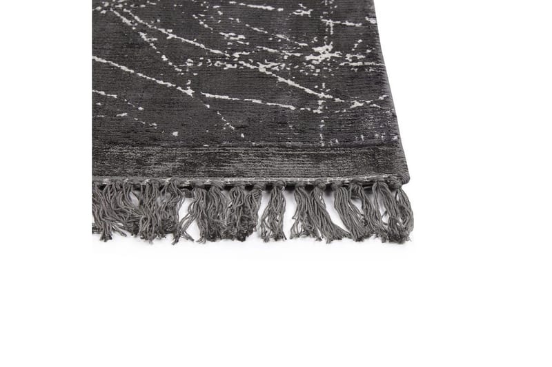 Tæppe Hanli - Mørkegrå, hvid, 160x230 cm - Tekstiler - Tæpper - Moderne tæppe - Viskosetæpper & kunstsilketæpper