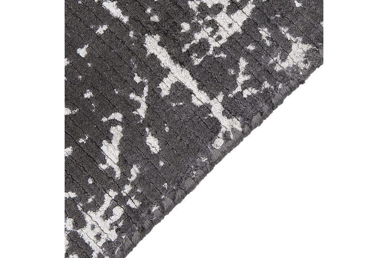 Tæppe Hanli - Mørkegrå, hvid, 160x230 cm - Tekstiler - Tæpper - Moderne tæppe - Viskosetæpper & kunstsilketæpper