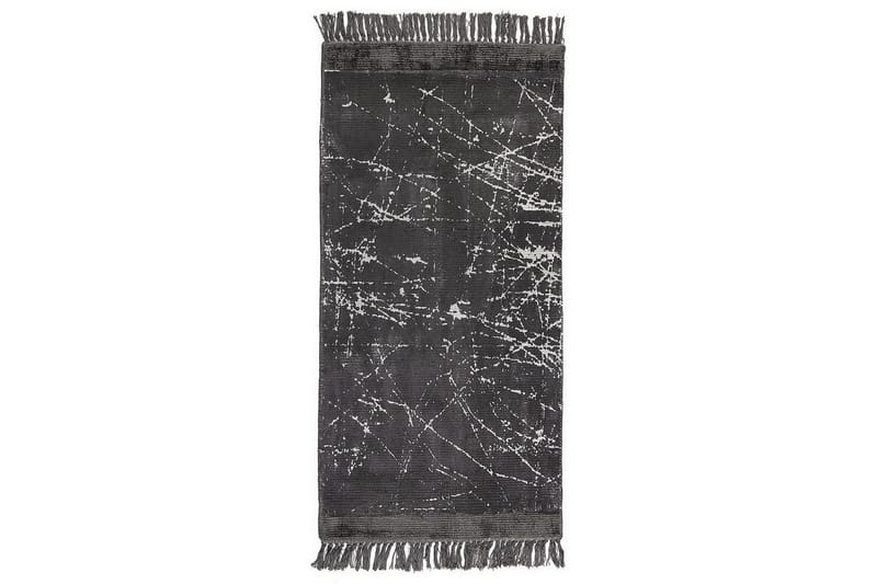 Tæppe Hanli, Mørkegrå, hvid, 80x150 cm