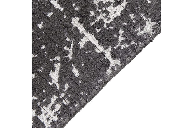 Tæppe Hanli - Mørkegrå, hvid, 80x150 cm - Tekstiler - Tæpper - Moderne tæppe - Viskosetæpper & kunstsilketæpper