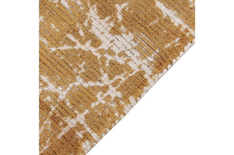 Tæppe Hanli - Orange, Hvid, 80x150 cm - Tekstiler - Tæpper - Moderne tæppe - Viskosetæpper & kunstsilketæpper