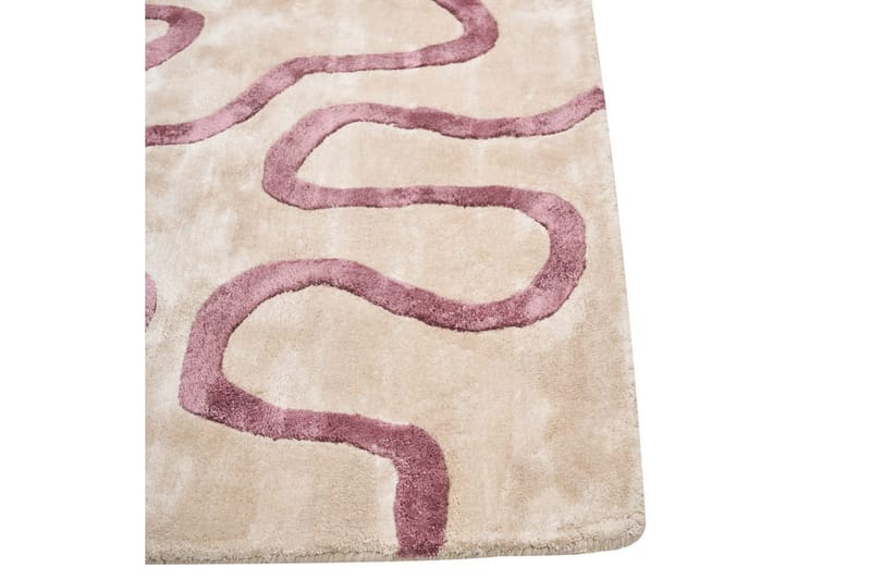 Tæppe Kappar - Beige, Rosa - Tekstiler - Tæpper - Moderne tæppe - Viskosetæpper & kunstsilketæpper