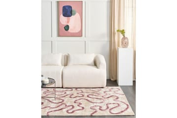 Tæppe Kappar - Beige, Rosa - Tekstiler - Tæpper - Moderne tæppe - Viskosetæpper & kunstsilketæpper