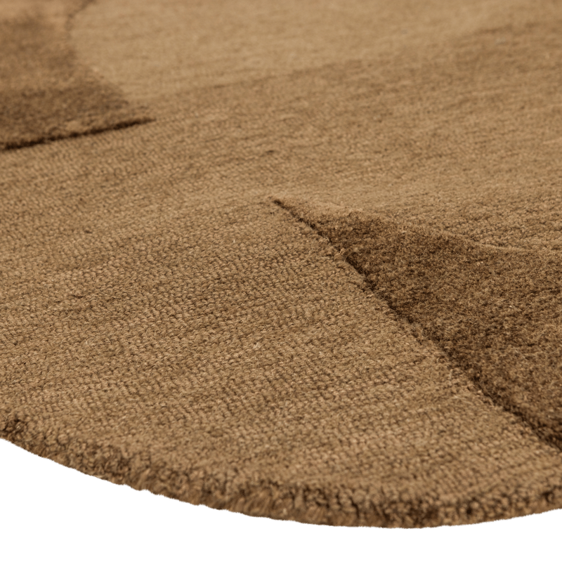 Tæppe Livo 160×160 cm - Brun - Tekstiler - Tæpper - Moderne tæppe - Uldtæppe