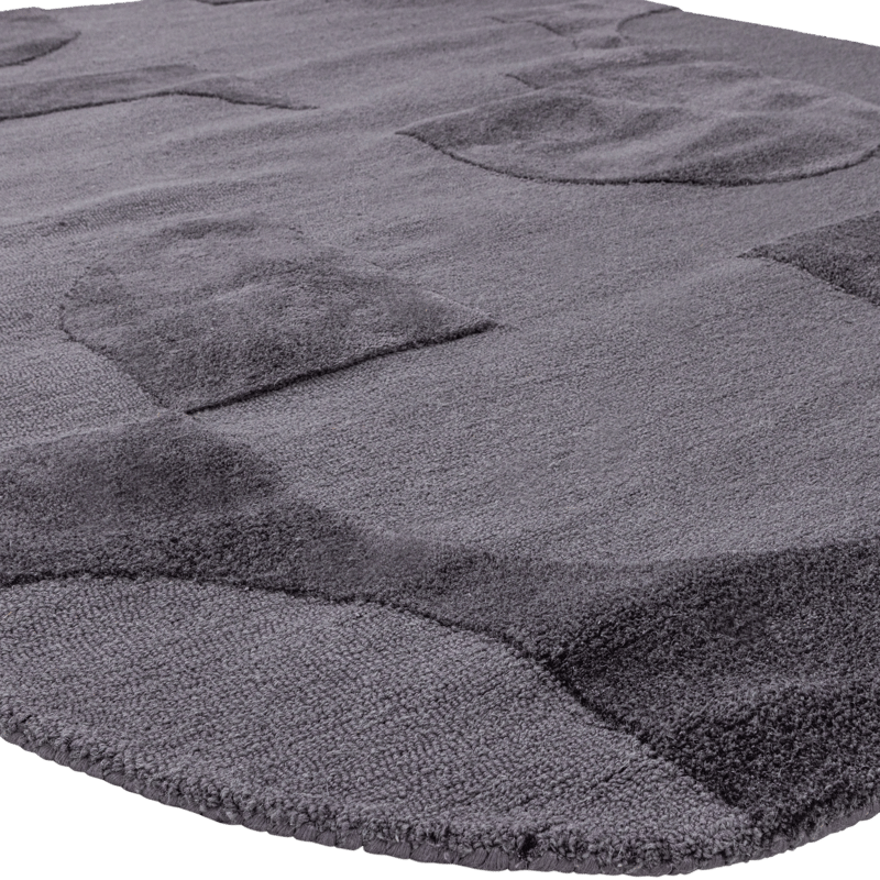 Tæppe Livo 160×160 cm - Grå - Tekstiler - Tæpper - Moderne tæppe - Uldtæppe