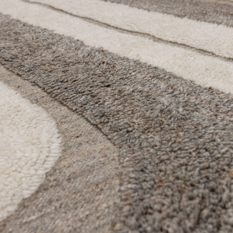 Tæppe Moro 170×240 cm - Grå/Hvid - Tekstiler - Tæpper - Moderne tæppe - Uldtæppe