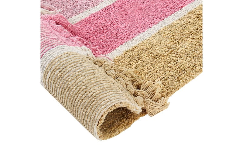 Tæppe Tatarli - Beige, lyserød, gul - Tekstiler - Tæpper - Moderne tæppe - Bomuldstæpper