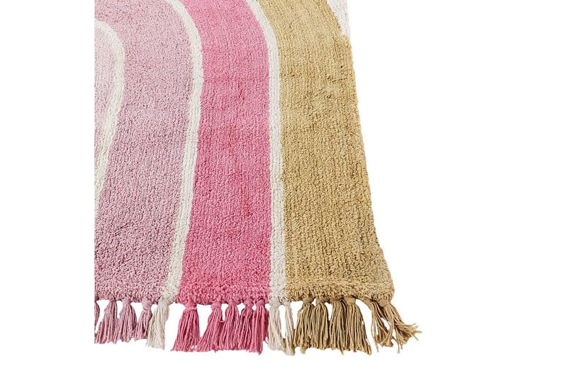 Tæppe Tatarli - Beige, lyserød, gul - Tekstiler - Tæpper - Moderne tæppe - Bomuldstæpper