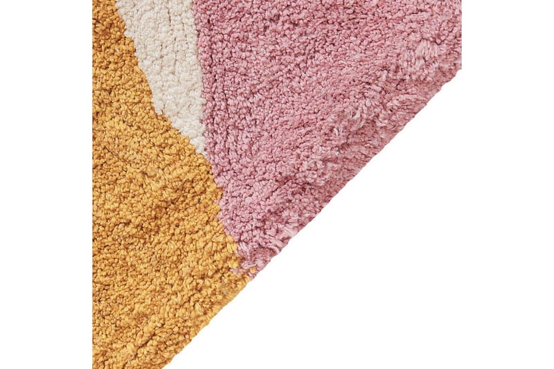 Tæppe Xinali - Rosa, gul, rød, beige - Tekstiler - Tæpper - Moderne tæppe - Bomuldstæpper
