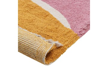 Tæppe Xinali - Rosa, gul, rød, beige - Tekstiler - Tæpper - Moderne tæppe - Bomuldstæpper