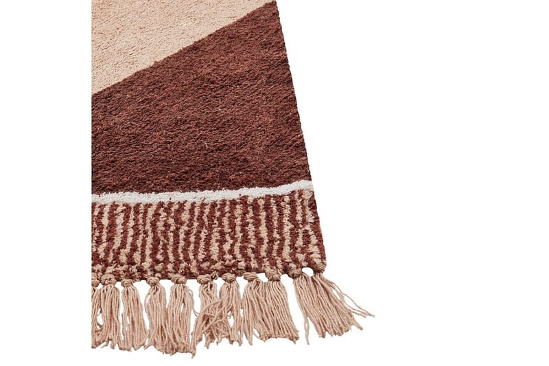 Tæppe Xuluf - Brun, Beige - Tekstiler - Tæpper - Moderne tæppe - Bomuldstæpper