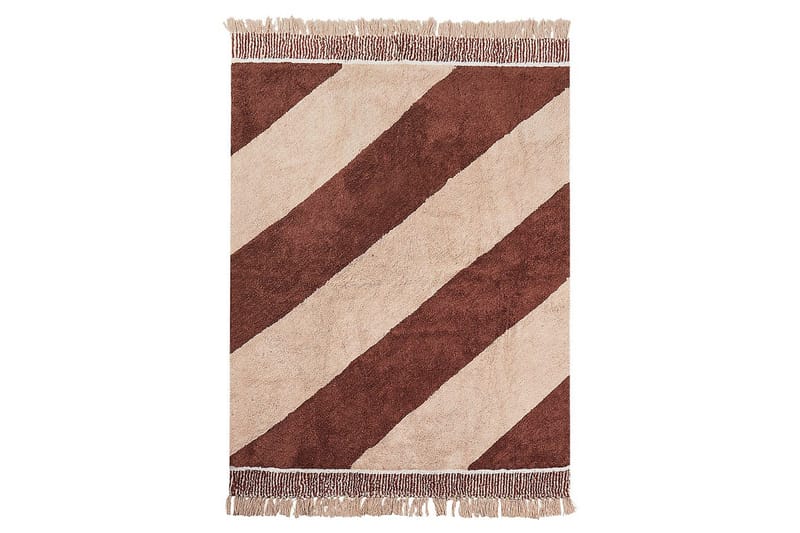 Tæppe Xuluf - Brun, Beige - Tekstiler - Tæpper - Moderne tæppe - Bomuldstæpper