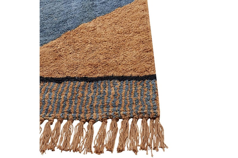 Tæppe Xuluf - Brun, Blå - Tekstiler - Tæpper - Moderne tæppe - Bomuldstæpper