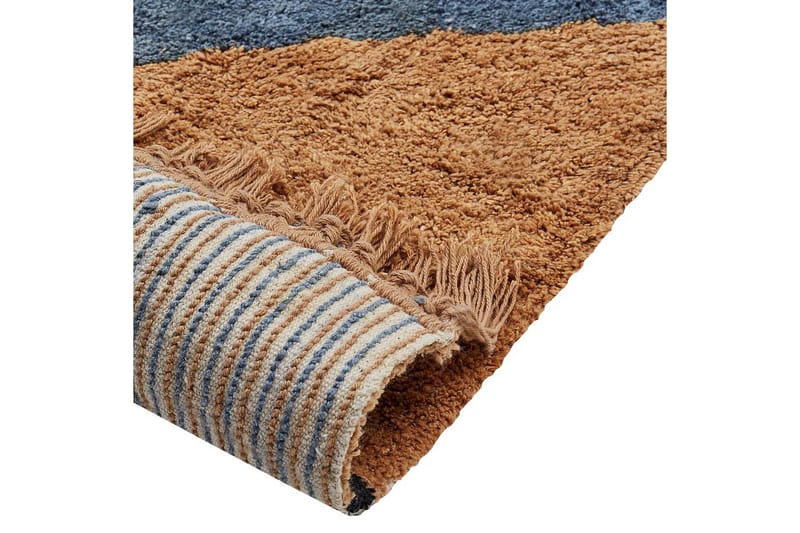 Tæppe Xuluf - Brun, Blå - Tekstiler - Tæpper - Moderne tæppe - Bomuldstæpper