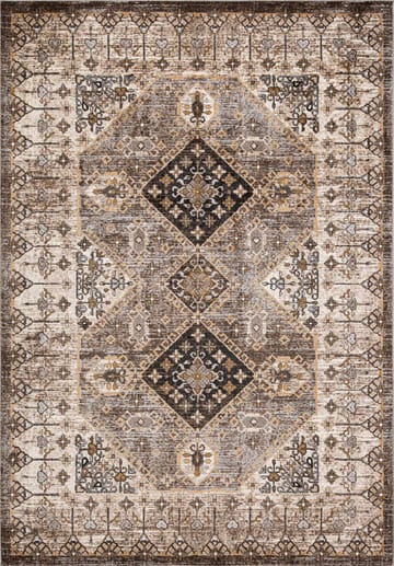 Tæppe Yelvi 133x190 cm - Brun/beige - Tekstiler - Tæpper - Moderne tæppe - Wiltontæpper