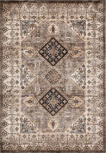 Tæppe Yelvi 160x230 cm - brun/beige - Tekstiler - Tæpper - Moderne tæppe - Wiltontæpper