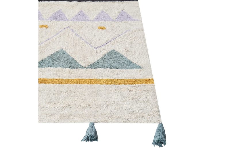 Tæppe Zaysan - Beige, grøn, lilla, gul, sort - Tekstiler - Tæpper - Moderne tæppe - Bomuldstæpper