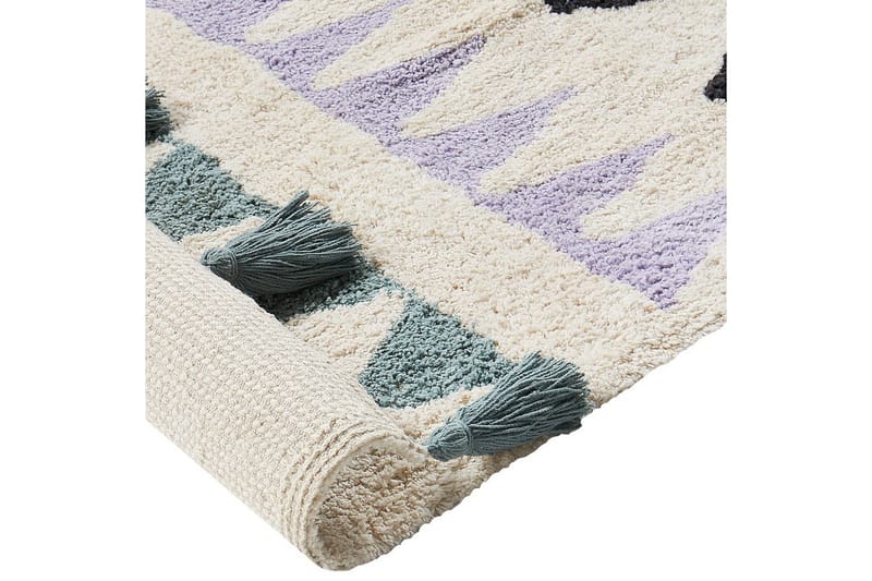 Tæppe Zaysan - Beige, grøn, lilla, gul, sort - Tekstiler - Tæpper - Moderne tæppe - Bomuldstæpper