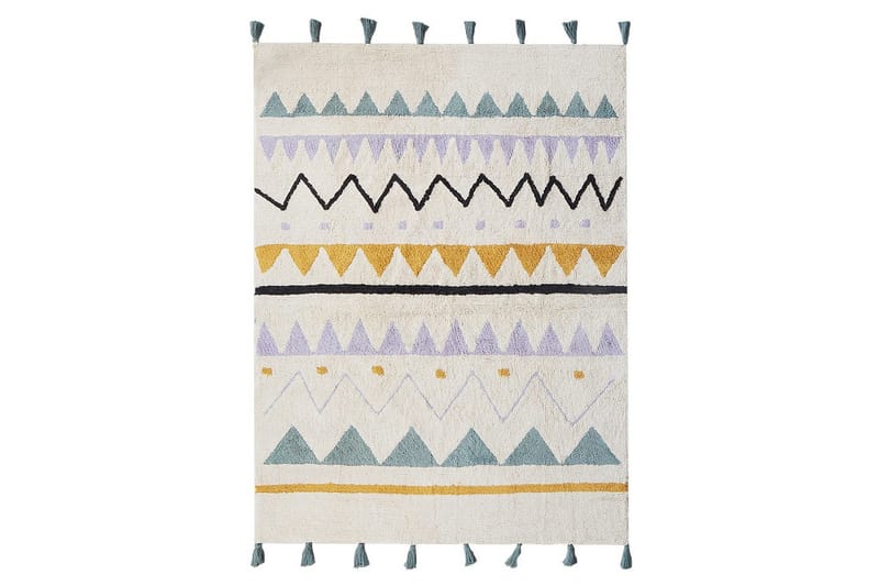 Tæppe Zaysan, Beige, grøn, lilla, gul, sort