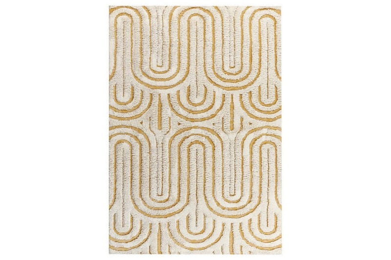 Tæppe Perai, Hvid, Gul, 160x230 cm