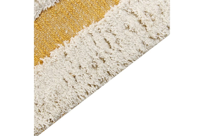 Tæppe Perai - Hvid, Gul, 160x230 cm - Tekstiler - Tæpper - Moderne tæppe - Bomuldstæpper