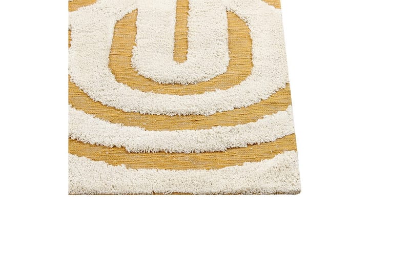 Tæppe Perai - Hvid, Gul, 160x230 cm - Tekstiler - Tæpper - Moderne tæppe - Bomuldstæpper
