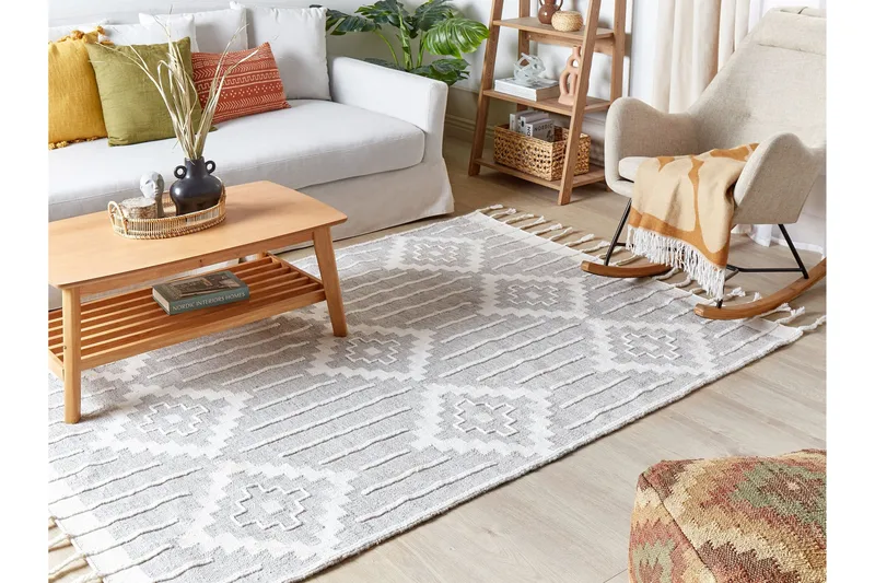 Tabiat Ryetæppe 160x230 cm - Sort/hvid - Tekstiler - Tæpper - Moderne tæppe - Ryatæpper