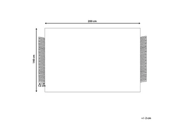 Tacettin Uldtæppe 140x200 cm - Sort/hvid - Tekstiler - Tæpper - Moderne tæppe - Uldtæppe