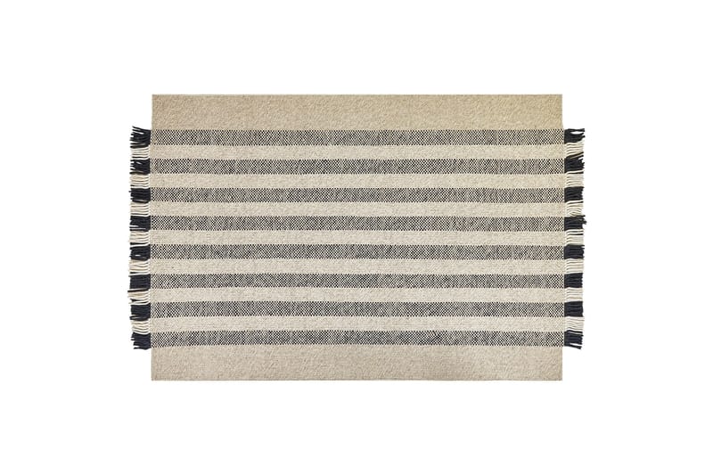 Tacettin Uldtæppe 160x230 cm, Sort/hvid