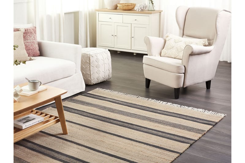 Talpur Jutetæppe 160x230 cm - Beige - Tekstiler - Tæpper - Moderne tæppe - Sisaltæpper