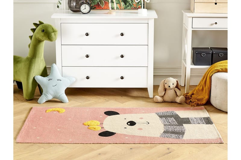 Tapak Bomuldstæppe 80x150 cm - Rosa - Tekstiler - Tæpper - Moderne tæppe - Bomuldstæpper