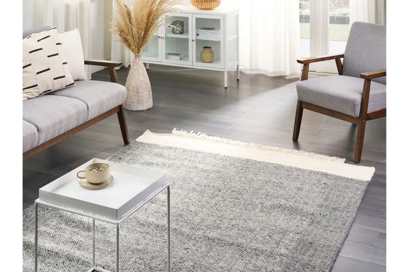 Tatlisu Uldtæppe 140x200 cm - Grå - Tekstiler - Tæpper - Moderne tæppe - Uldtæppe