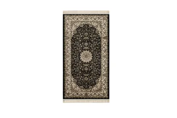 Teheran Wiltontæppe Rektangulær 80x150 cm - Sort - Tekstiler - Tæpper - Moderne tæppe - Mønstrede tæpper