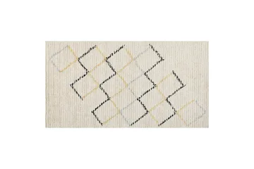 Tezpur Bomuldstæppe 80x150 cm - Beige - Tekstiler - Tæpper - Moderne tæppe - Bomuldstæpper