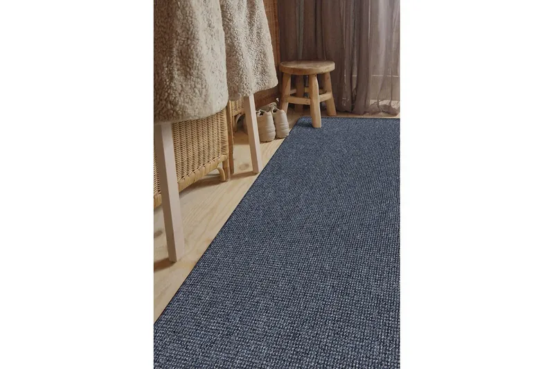 Titan Tufte tæppe 80x400 cm - Blå - Tekstiler - Tæpper - Moderne tæppe - Wiltontæpper