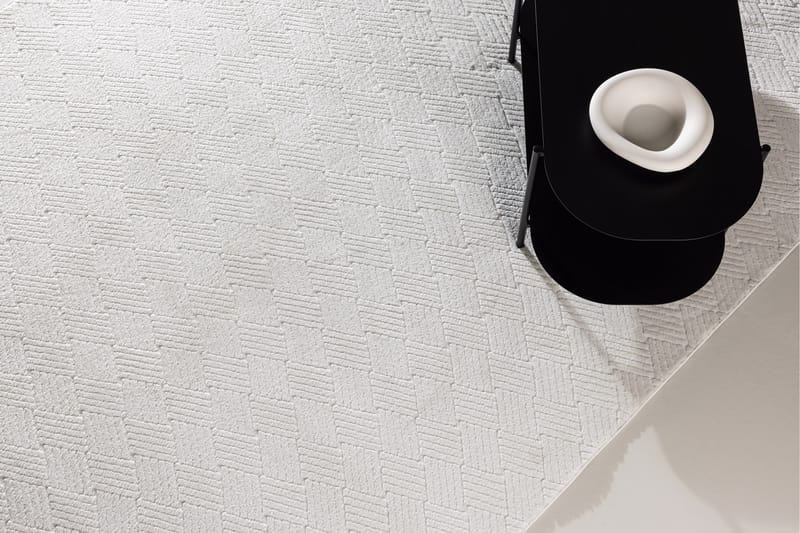 Todd Plastmåtte 200x290 cm - Hvit - Tekstiler - Tæpper - Moderne tæppe - Bomuldstæpper