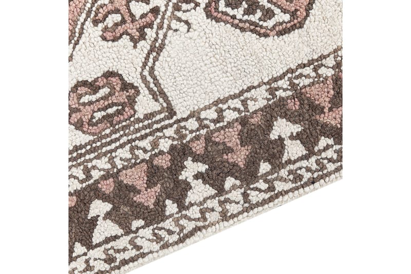 Tomarza Uldtæppe 200x200 cm Kvadratisk - Brun - Tekstiler - Tæpper - Moderne tæppe - Uldtæppe