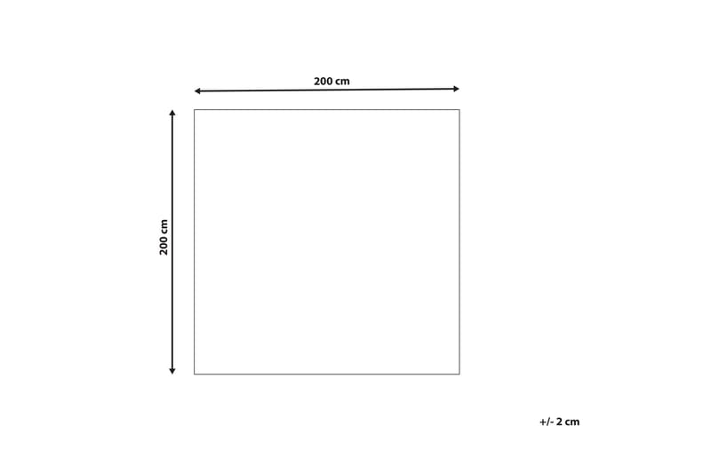 Tomarza Uldtæppe 200x200 cm Kvadratisk - Brun - Tekstiler - Tæpper - Moderne tæppe - Uldtæppe